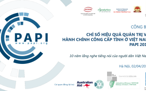 Chỉ số Hiệu quả Quản trị và Hành chính công cấp tỉnh ở Việt Nam PAPI 2018