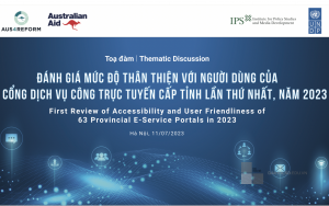 Đánh giá mức độ thân thiện với người dùng của 63 cổng dịch vụ công trực tuyến cấp tỉnh lần thứ nhất, năm 2023